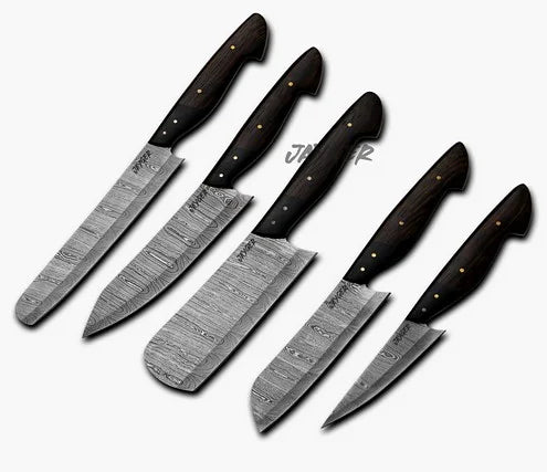Custom Made Kitchen Chef Knives Set Of 5 Pcs
