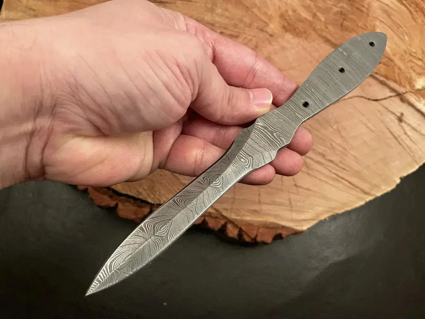 Handmade Damascus Steel Knife Blank Blade – B18 - Jayger