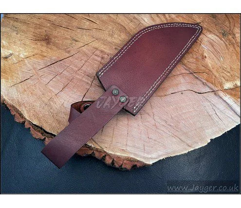 Custom Made Fixed Blade Hunting Knife Leather Sheath -BGS7