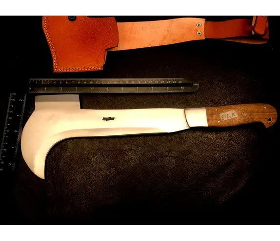 Handmade Bill Hook Double Edged Blade Wood Handle – BHC1