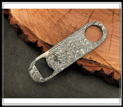 Hand Forged Damascus Steel Bottle Opener / Gift Item