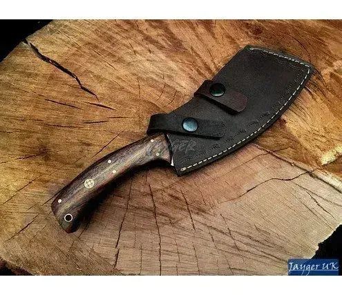 Hand Forged Carbon Steel Kitchen Cleaver/ Bushcraft Knife CH17 - Jayger