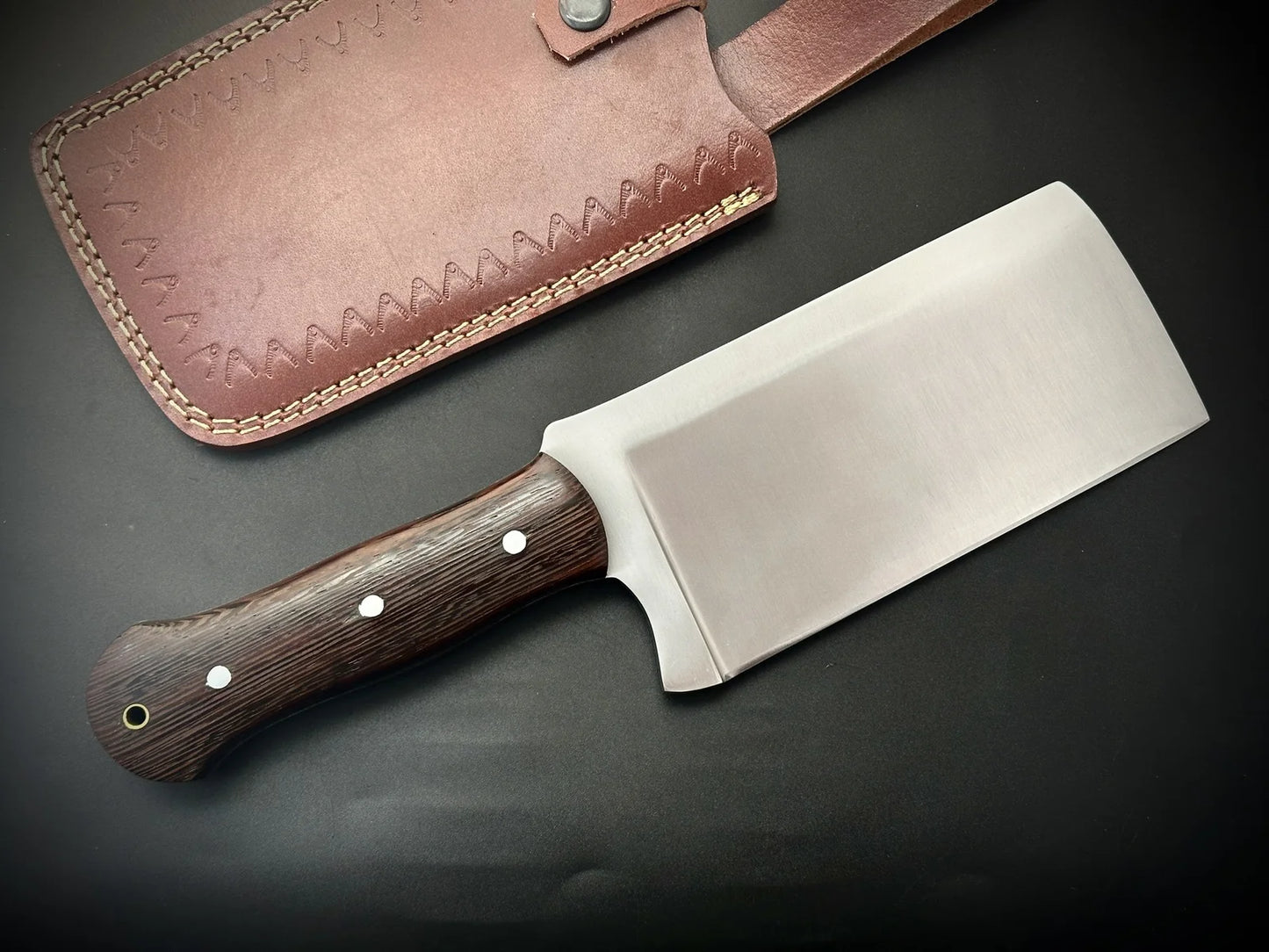 Custom Made Carbon Steel Large Meat Cleaver Knife
