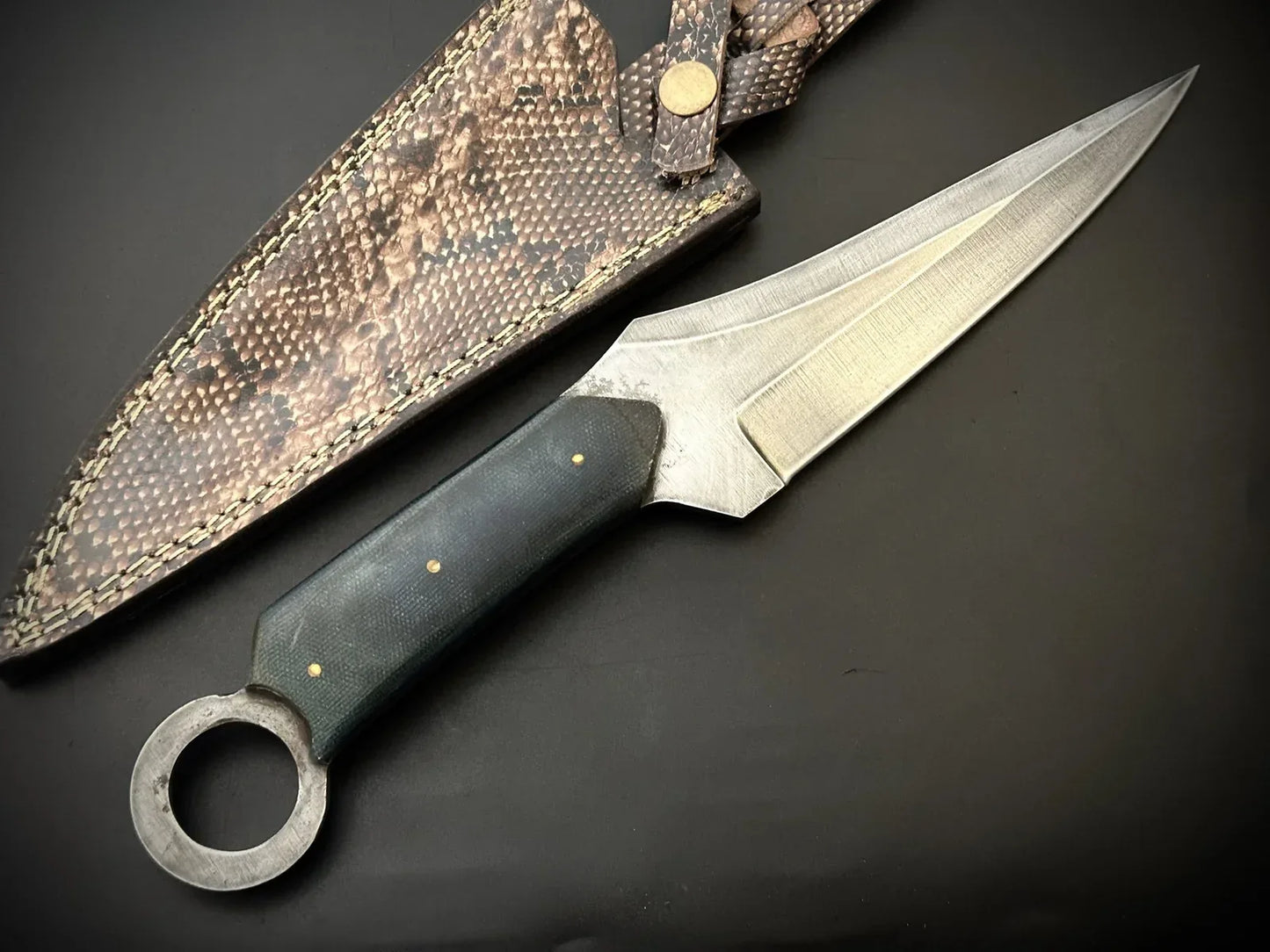 Hand Forged Spring Steel Spear Point Bowie Knife-Made 2 order - Jayger