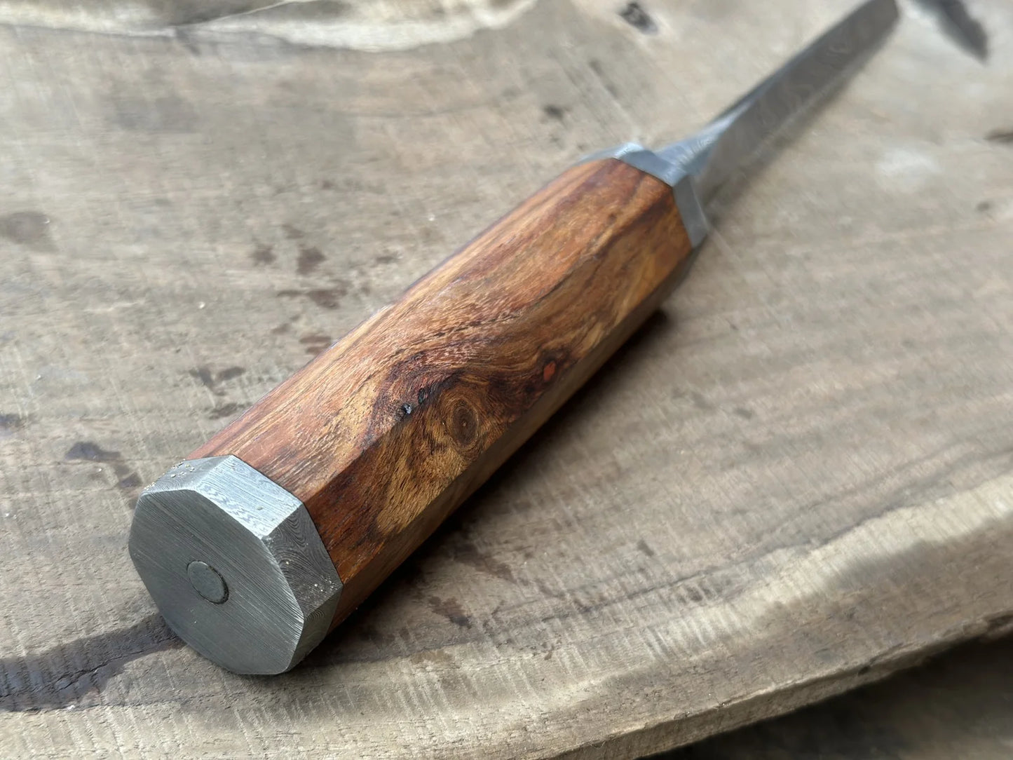Damascus Steel Wood Working Chisel 40mm Hand Forged By Jayger