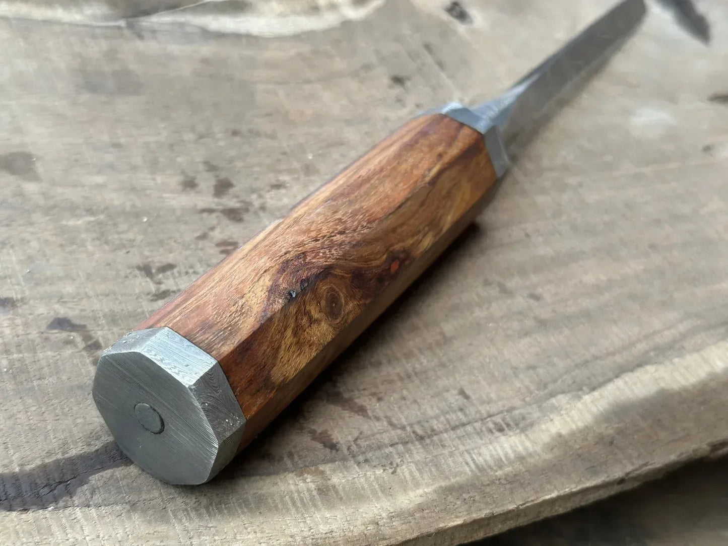 Damascus Steel Wooden Chisel 20mm Hand Forged By Jayger - Jayger