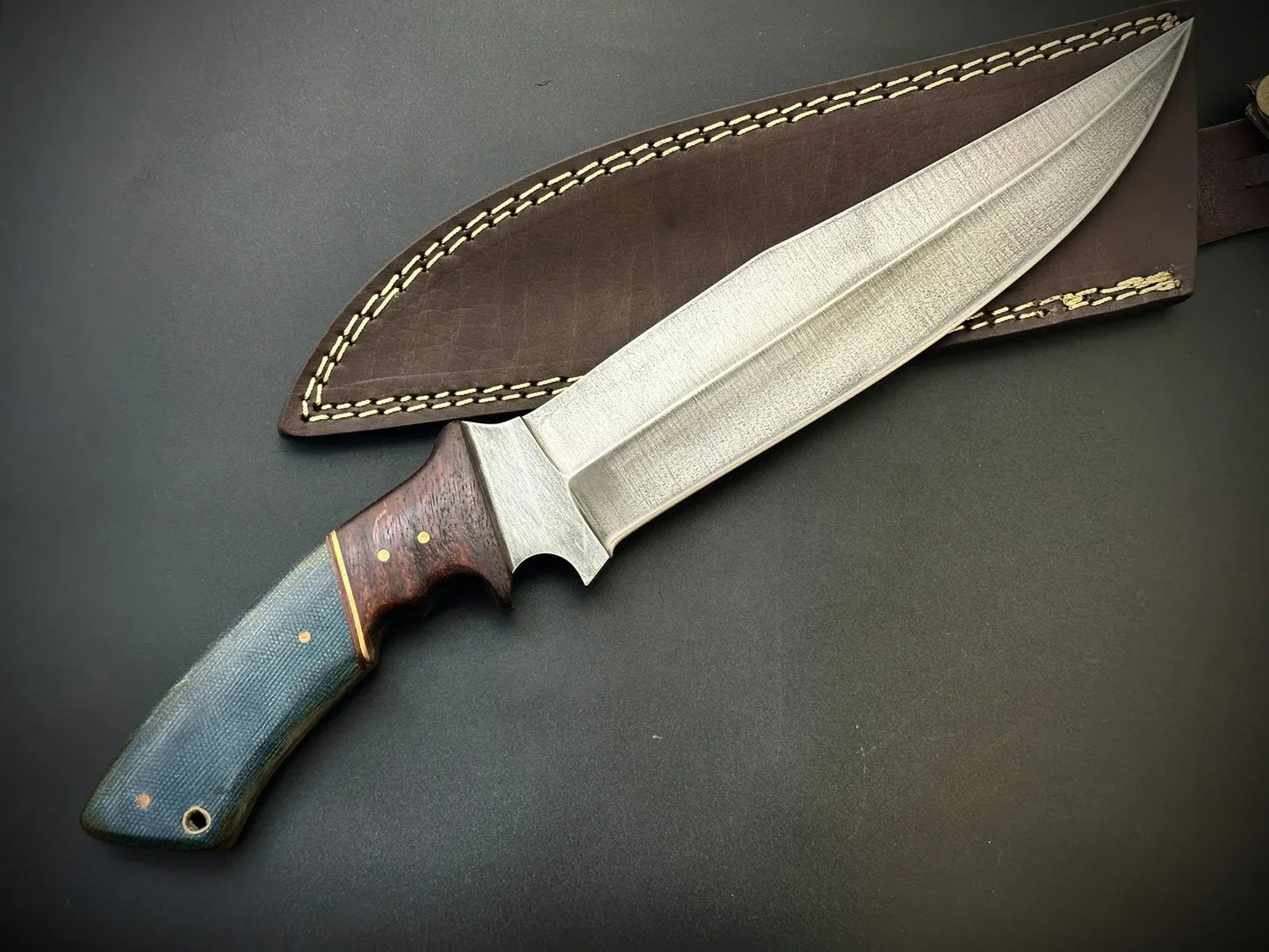 Hand Forged Hunting Bowie Knife With Leather Sheath-Made 2 Order - Jayger