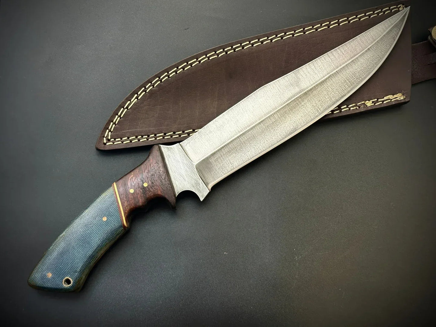 Hand Forged Hunting Bowie Knife With Leather Sheath-Made 2 Order - Jayger