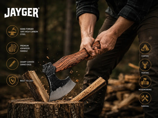 Hand Forged Viking Bearded Axe 1095 Carbon Steel
