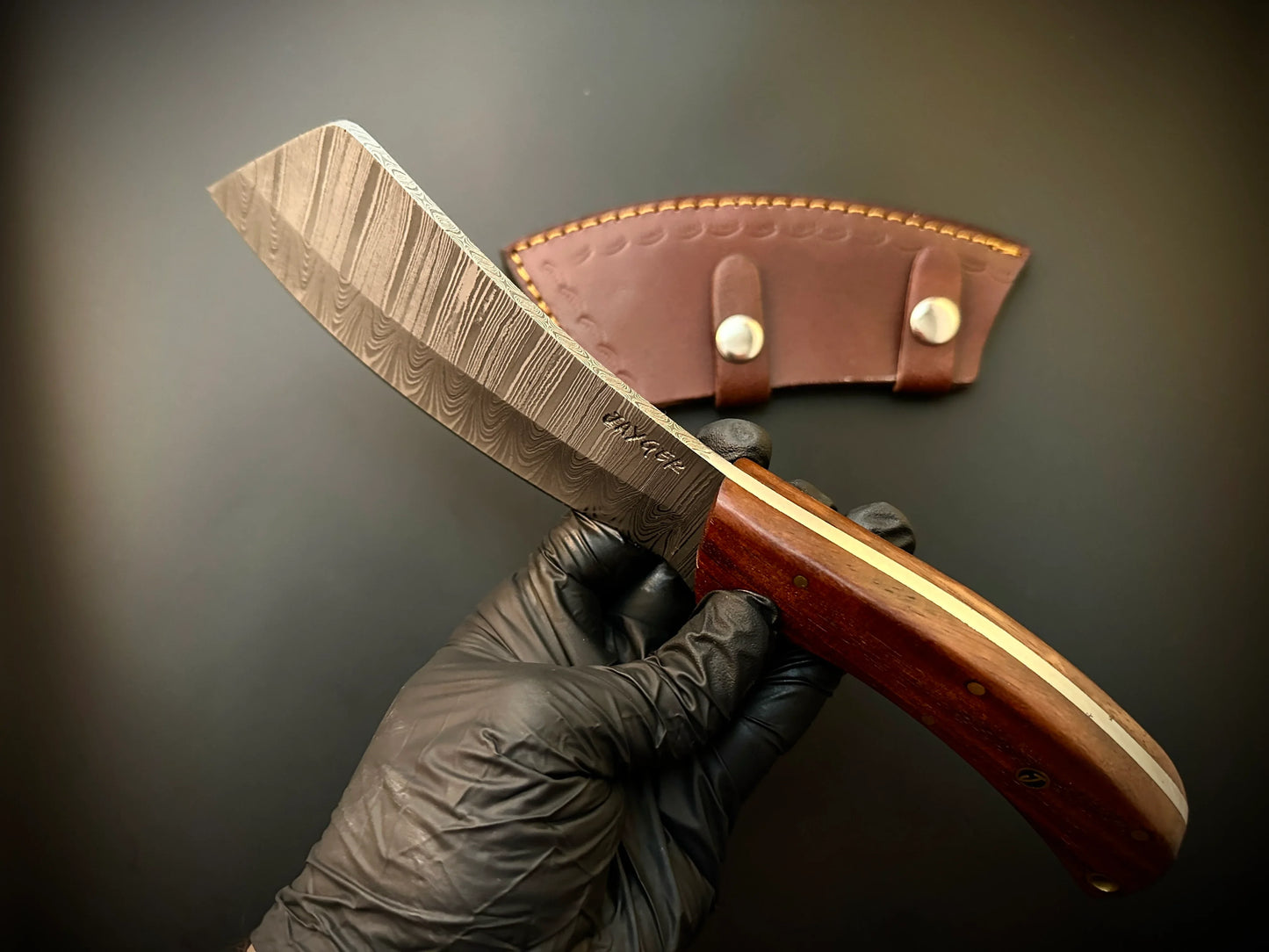 Hand Forged Damascus Steel Meat Cleaver/ Hatchet DH17 - Jayger