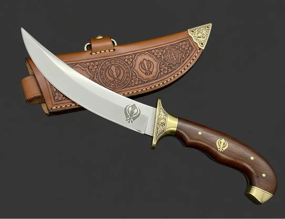 Handmade Carbon Steel Kirpan Persh-Kabz Knife - Made 2 Order