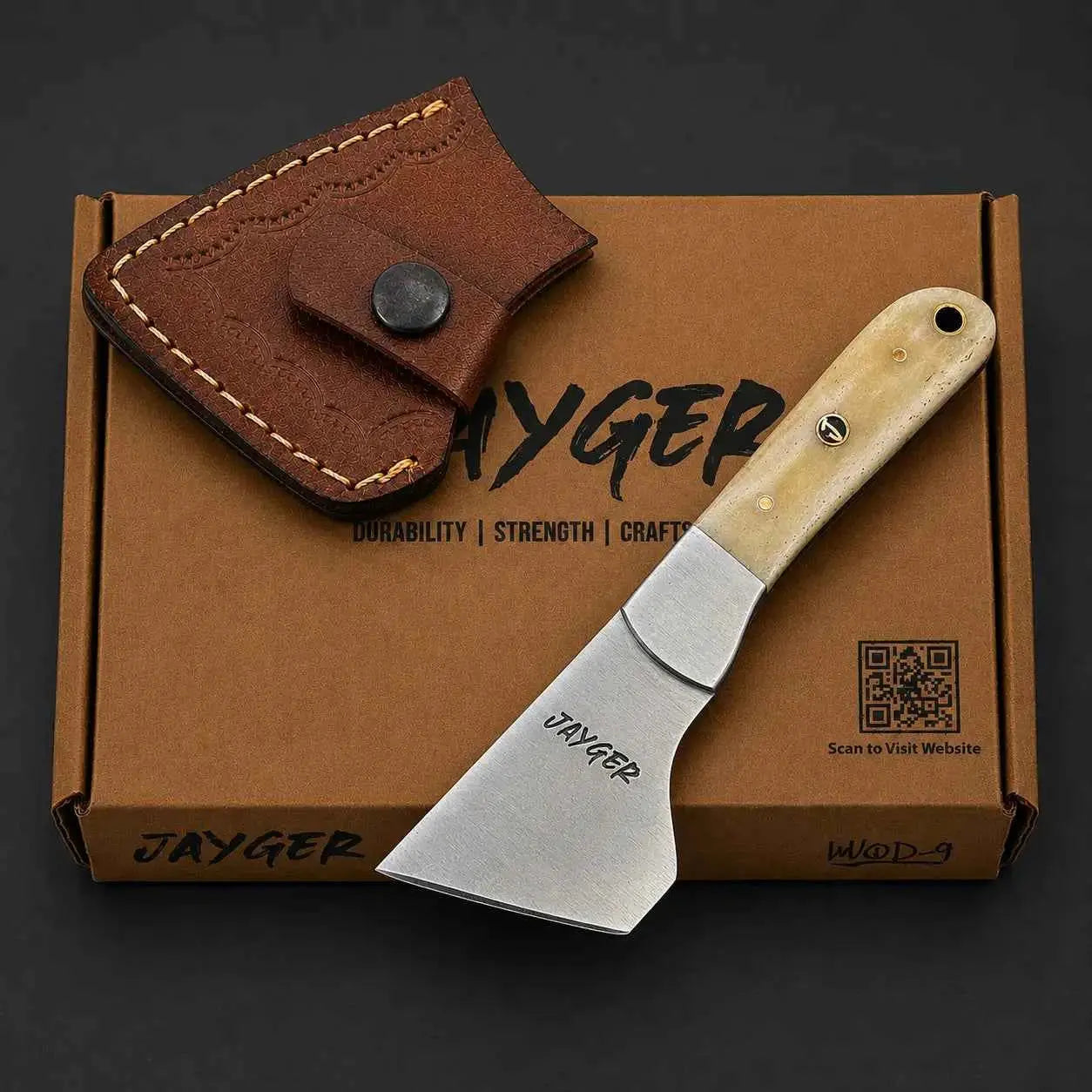 Angled Skiving Leather Knife-Carbon Steel-QC30