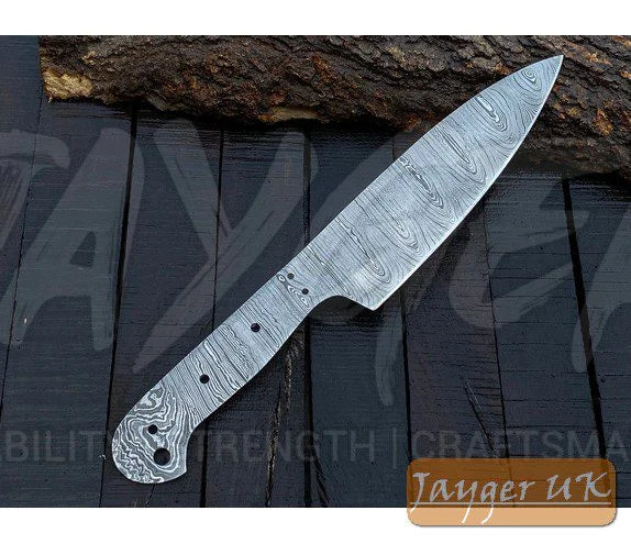 Handmade Damascus Steel Chef Knife Blank Blade – K6