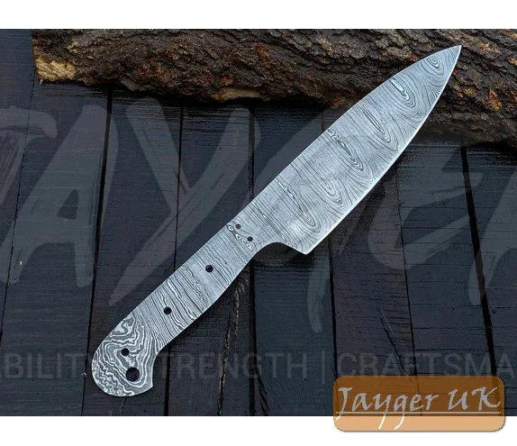 Handmade Damascus Steel Chef Knife Blank Blade – K6 - Jayger