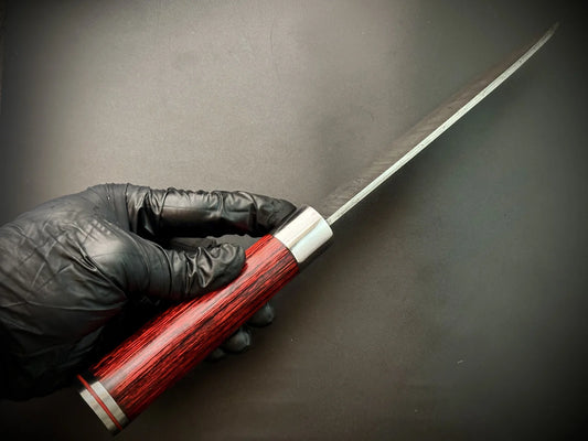 Handmade Damascus Steel Chef Knife Round Handle