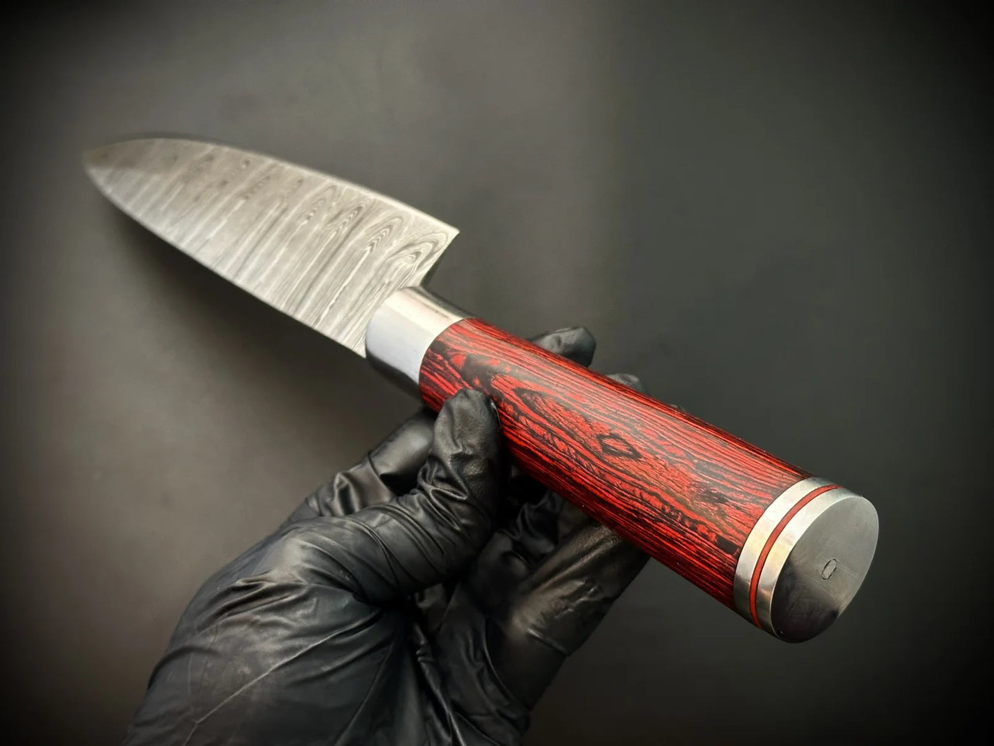 Handmade Damascus Steel Chef Knife Round Handle