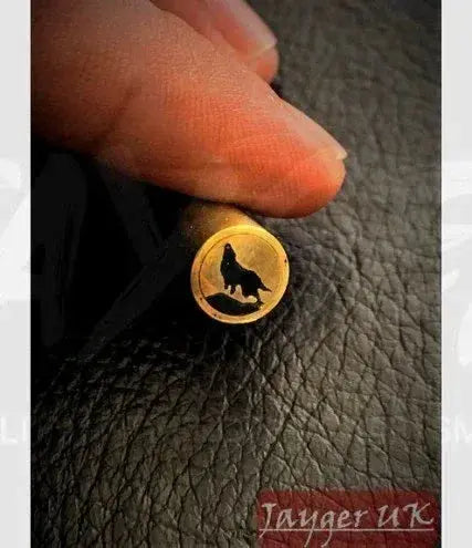 Handmade Wolf Mosaic pin-Brass tube-Knife Handle making Pin - Jayger