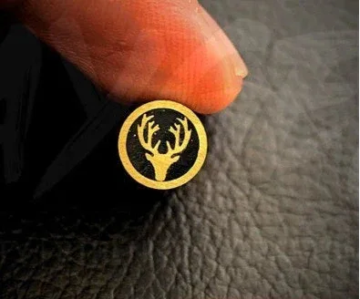 Handmade Deer- Stag Mosaic pin-Brass tube-Knife Handle making Pin - Jayger