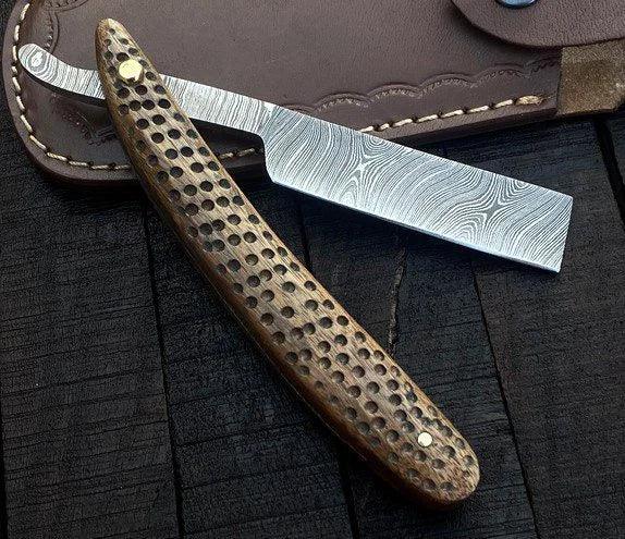 Handmade Straight Razor Cut throat Damascus Steel – RD1 - Jayger