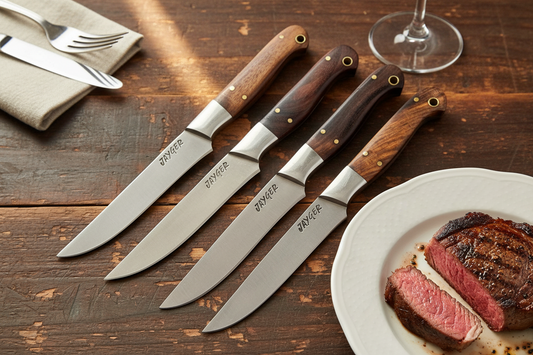 Handmade Carbon Steel Steak Knives / Steakmesser