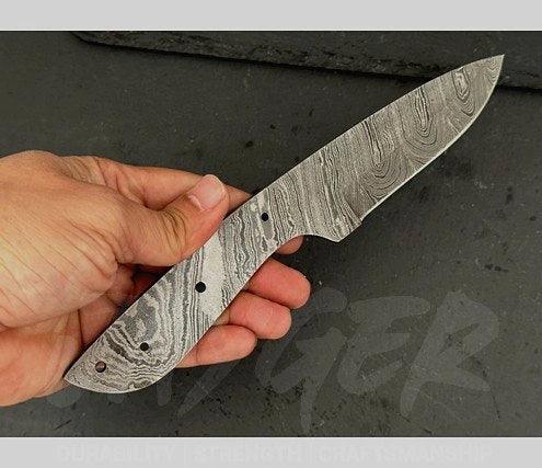 Hand Forged Damascus Steel Skinner Knife Blanks – B239 - Jayger