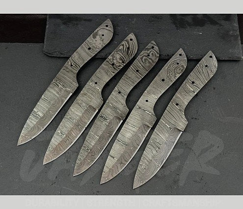 Hand Forged Damascus Steel Skinner Knife Blanks – B239