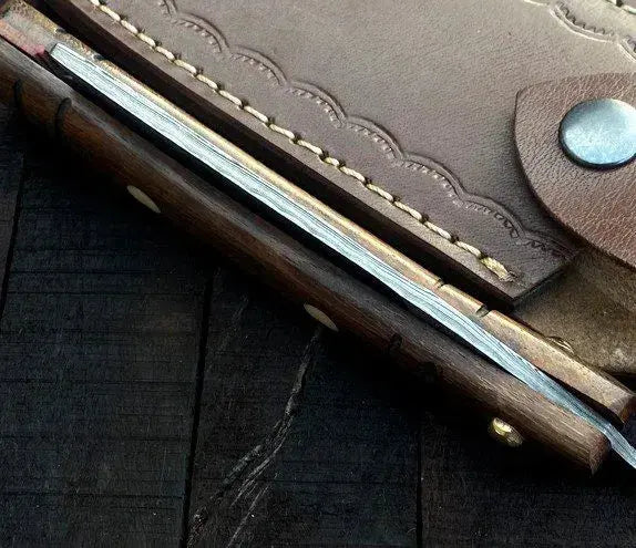 Handmade Damascus Steel Folding Straight Razor – RD4 - Jayger