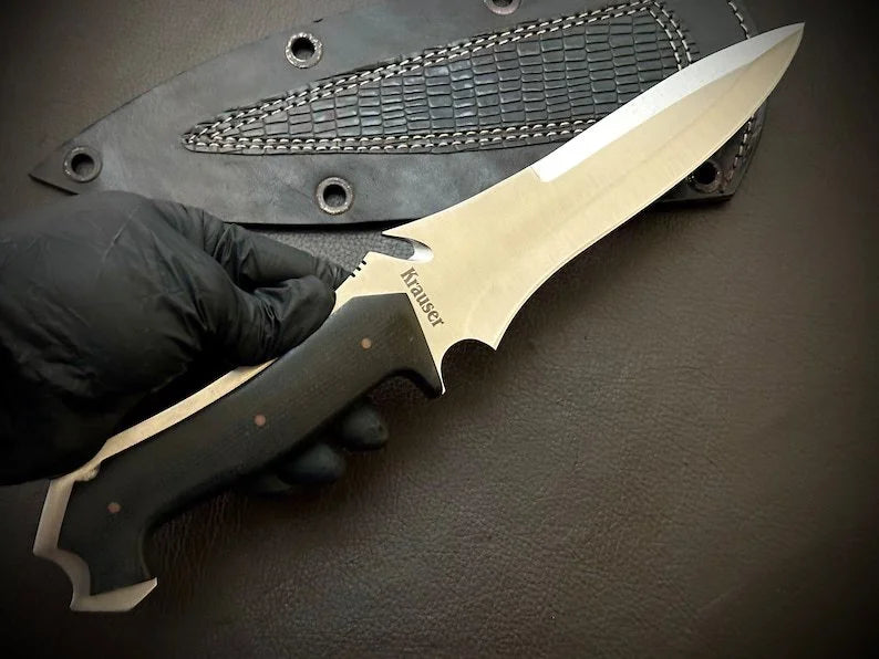 Handmade RE4 Jack Krauser Knife Replica With Leather Sheath