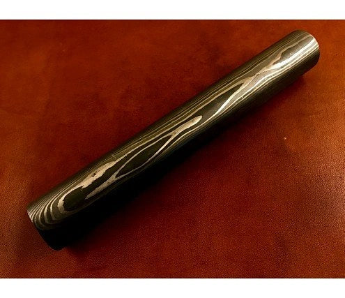 Damascus Steel Round Bar – Knife making Supplies 150×25 mm