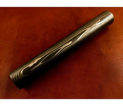 Damascus Steel Round Bar – Knife making Supplies 150×25 mm