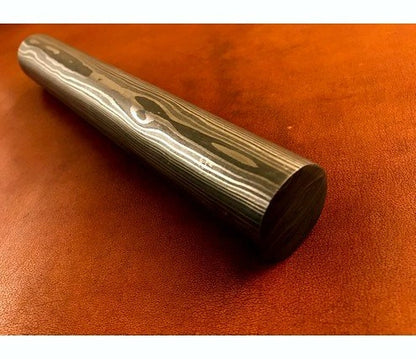 Damascus Steel Round Bar – Knife making Supplies 150×25 mm