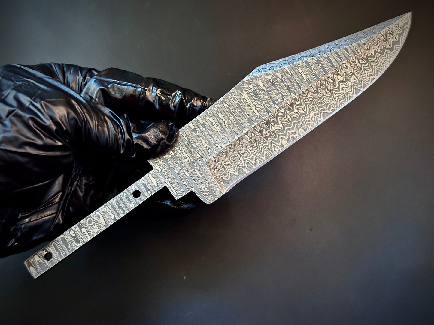 Handmade Damascus Steel Hidden Tang Blank Blade – B35