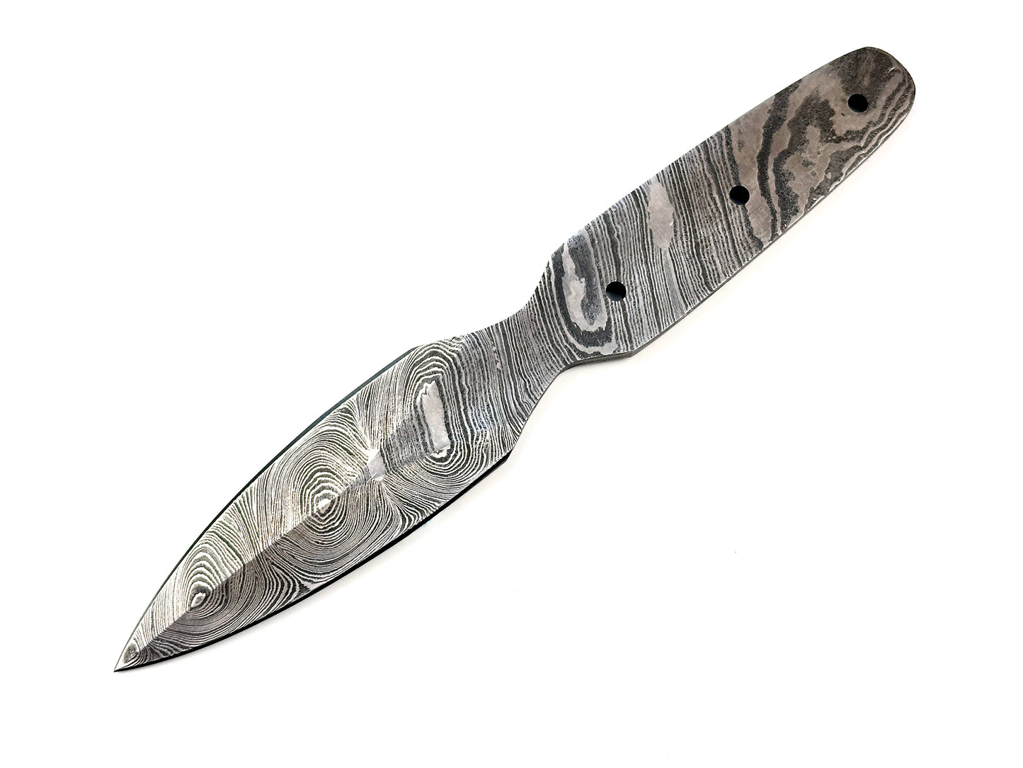 Damascus Steel Double Edge Sgian Dubh Knife Blade – B25