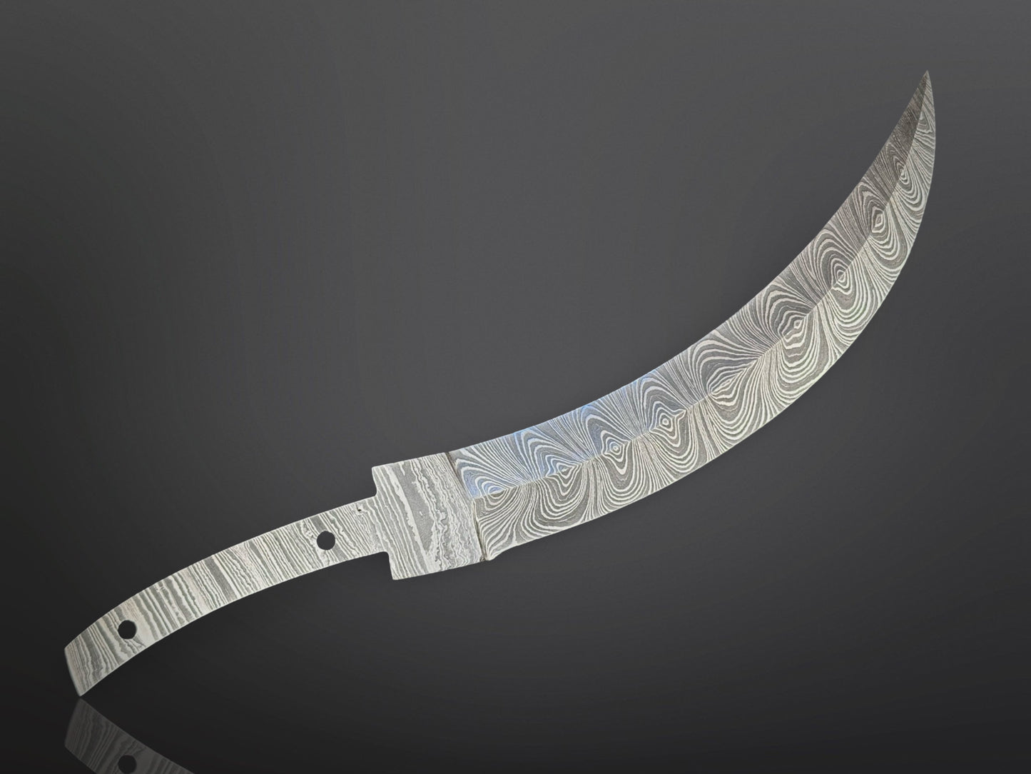 Damascus Steel Curved Edge Dagger Knife Blade – B13