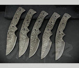 Hand Forged Damascus Steel Skinning Knife Blanks – B100 - Jayger