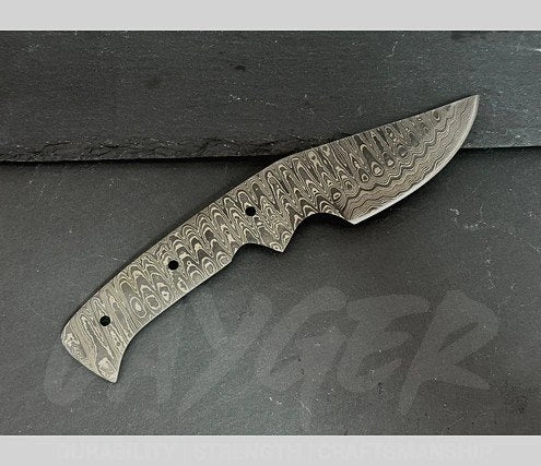 Hand Forged Damascus Steel Skinning Knife Blanks – B100