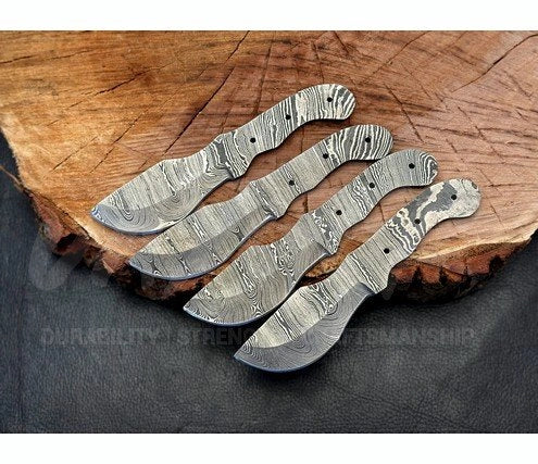 Hand Forged Damascus Steel Tracker Knife Blank – B11