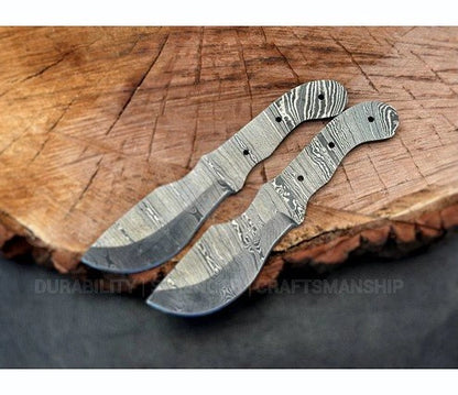 Hand Forged Damascus Steel Tracker Knife Blank – B11