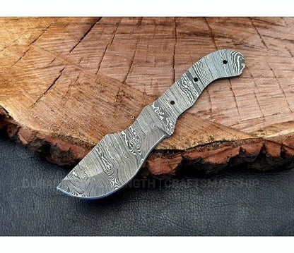 Hand Forged Damascus Steel Tracker Knife Blank – B11