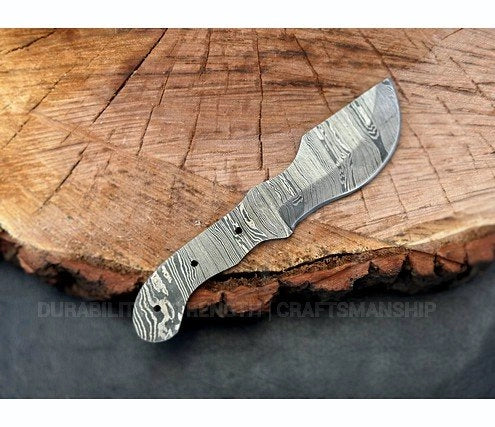 Hand Forged Damascus Steel Tracker Knife Blank – B11