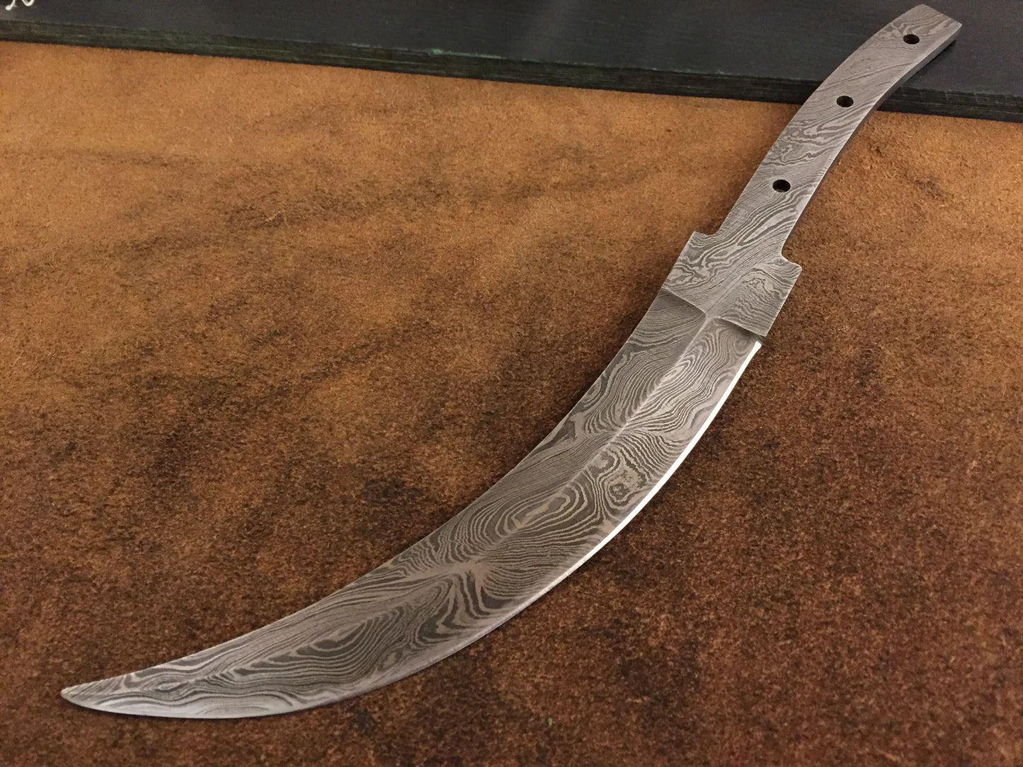 Damascus Steel False Edge Dagger Knife Blade – B13