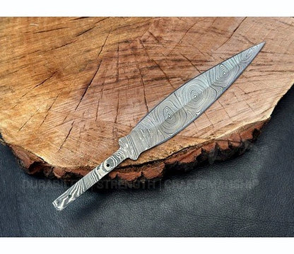 Hand Forged Damascus Steel Throwing Knife Blank – B15