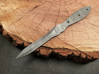 Handmade Damascus Steel Throwing Knife Blank Blade – B18