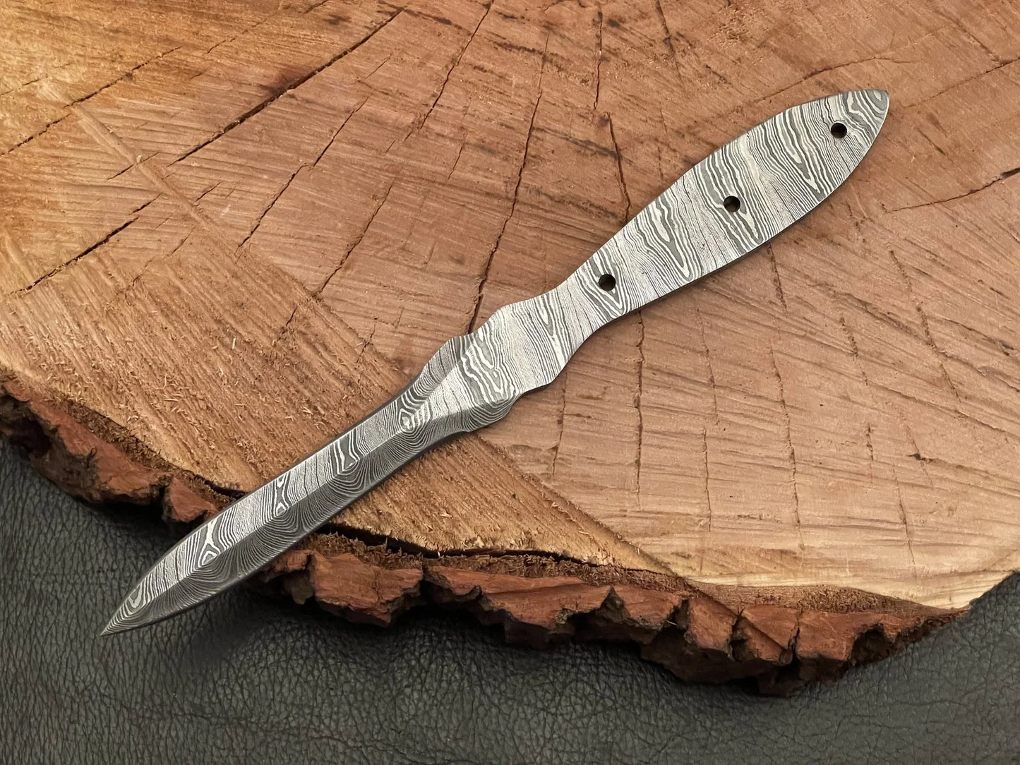 Handmade Damascus Steel Throwing Knife Blank Blade – B18