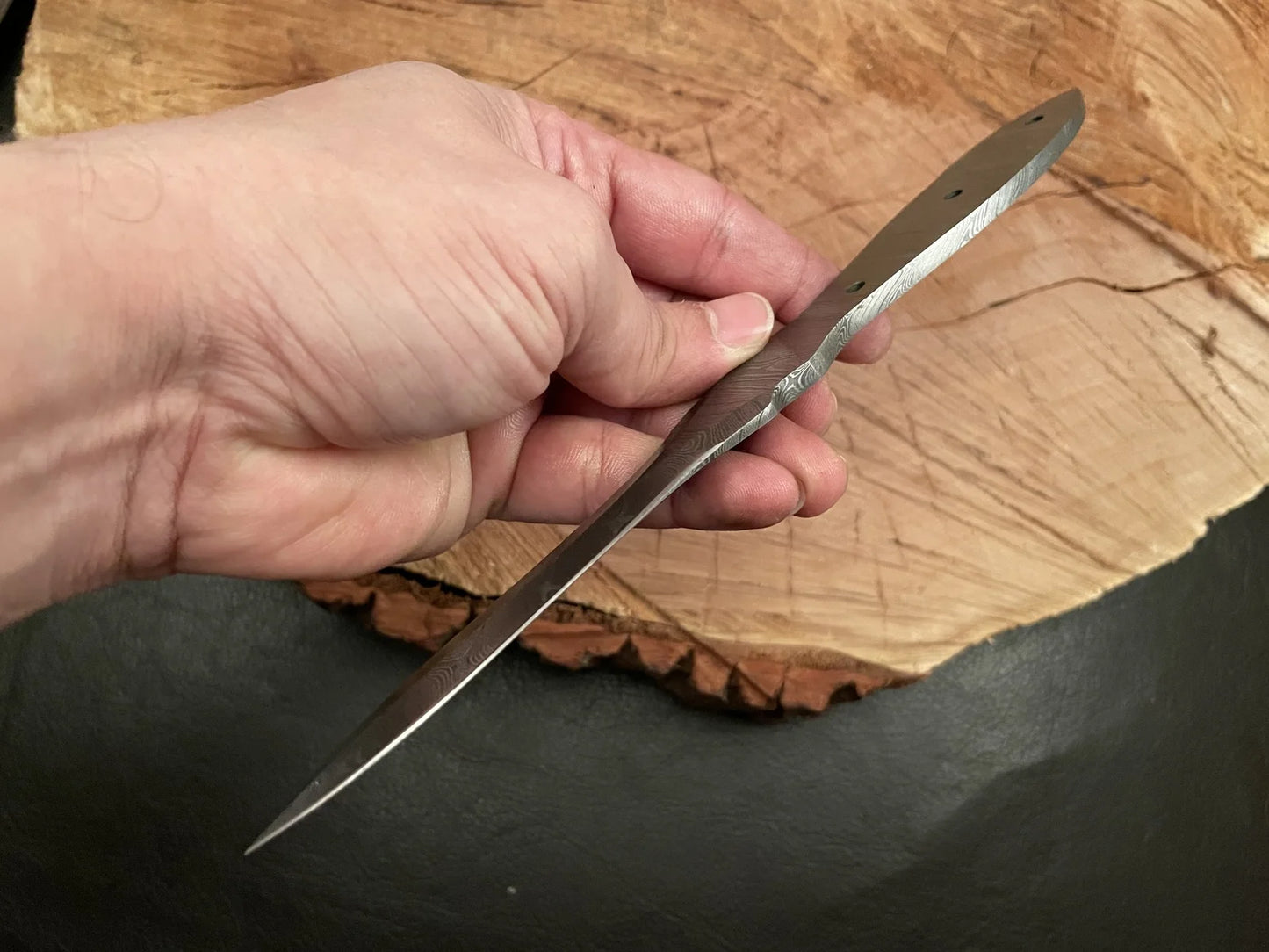 Handmade Damascus Steel Throwing Knife Blank Blade – B18