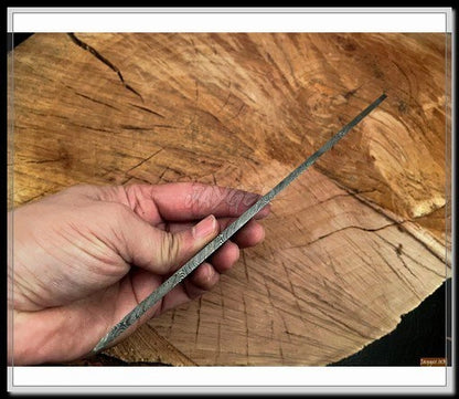 Handmade Damascus Steel Tanto Knife Blade Blank – B19