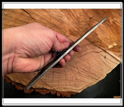 Handmade Damascus Steel Tanto Knife Blank Blade – B21