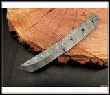 Handmade Damascus Steel Tanto Knife Blank Blade – B21 - Jayger