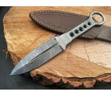 Hand-Forged Damascus Kunai – 8.7” Precision Balanced Throwing Blade - Jayger