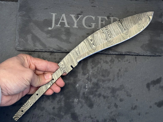 Handmade Damascus Steel Kukri Knife Blank Blade – B278